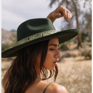 Lack of Color Melodic Fedora Hat olive green small